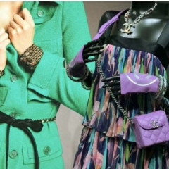 时尚搭配 香芋紫色香奈儿迷你盒子包