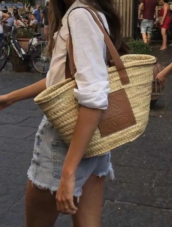 罗意威度假风Basket草编沙滩包