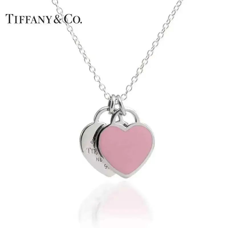 Tiffany$Co.的桃心项链 像一对爱情锁