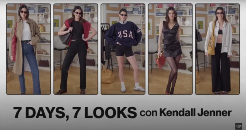 7days，7looks con kendall jenner