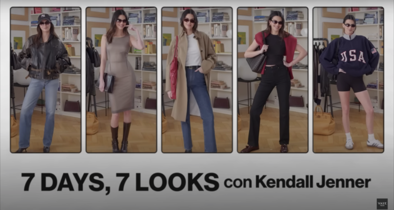 7days，7looks con kendall jenner